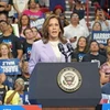 Phó Tổng thống Mỹ Kamala Harris phát biểu trong cuộc vận động tranh cử tại Las Vegas, bang Nevada ngày 10/8/2024. (Ảnh: Kyodo/TTXVN)