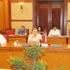 Tổng Bí thư, Chủ tịch nước chủ trì họp Bộ Chính trị, Ban Bí thư. (Ảnh: Trí Dũng/TTXVN)
