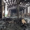  Hiện trường vụ cháy. (Ảnh: Thanh Thương/TTXVN)