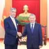 Tổng Bí thư Tô Lâm tiếp đồng chí Miguel Mejia, Tổng Bí thư Đảng Phong trào Cánh tả Thống nhất (MIU), Bộ trưởng Bộ Chính sách Hội nhập khu vực Cộng hòa Dominicana. (Ảnh: Thống Nhất/TTXVN)
