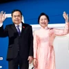 Chủ tịch Quốc hội Trần Thanh Mẫn và Phu nhân cùng Đoàn đại biểu cấp cao Quốc hội Việt Nam đến thủ đô Tokyo, bắt đầu thăm chính thức Nhật Bản. (Ảnh: Doãn Tấn/TTXVN)
