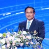 Thủ tướng Phạm Minh Chính phát biểu tại Lễ trao giải VinFuture 2024. (Ảnh: Dương Giang/TTXVN)