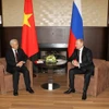 Tổng Bí thư Nguyễn Phú Trọng hội đàm với Tổng thống Liên bang Nga Vladimir Putin, ngày 25/11/2014, tại thành phố Sochi (Nga). (Ảnh: Trí Dũng/TTXVN)