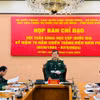 Thượng tướng, Tiến sỹ Lê Huy Vịnh, Thứ trưởng Bộ Quốc phòng chủ trì cuộc họp của Ban Chỉ đạo Hội thảo. (Ảnh: PV/Vietnam+)