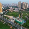 Dự án nhà ở xã hội CT 32 Trung Văn bao gồm 149 căn hộ tại lô đất HH 02A Đông Nam Từ Liêm. (Ảnh: Tuấn Anh/TTXVN)