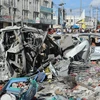 Hiện trường một vụ đánh bom tại thủ đô Mogadishu, Somalia. (Ảnh: AFP/TTXVN)