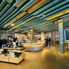 Bên trong khu vực tầng 3 của quán Starbucks lớn nhất thế giới. (Ảnh: Kiều Trang/TTXVN)