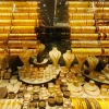Trang sức vàng được bày bán tại tiệm kim hoàn ở Istanbul, Thổ Nhĩ Kỳ. (Ảnh: THX/TTXVN)