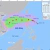 Hướng di chuyển của bão, tối 6/11. (Ảnh: TTXVN phát)