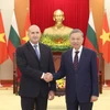 Tổng Bí thư Tô Lâm tiếp Tổng thống Bulgaria Rumen Radev. (Ảnh: Thống Nhất/TTXVN)