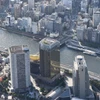 Khung cảnh sông Sumida nhìn từ tháp Skytree. (Ảnh: Nguyễn Tuyến/TTXVN)