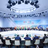 Phiên toàn thể Hội nghị các Nhà lãnh đạo Nhóm BRICS mở rộng. (Ảnh: Dương Giang/TTXVN)