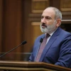 Thủ tướng Armenia Nikol Pashinyan phát biểu tại một phiên họp Quốc hội ở Yerevan. (Ảnh: AFP/TTXVN) 