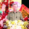 Đại tướng Tô Lâm, Ủy viên Bộ Chính trị, Bí thư Đảng ủy Công an Trung ương, Bộ trưởng Bộ Công an, phát biểu tại Lễ kỷ niệm 70 năm Ngày truyền thống lực lượng An ninh kinh tế. (Ảnh: Phạm Kiên/TTXVN)