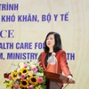 Bộ trưởng Bộ Y tế Đào Hồng Lan phát biểu tại Hội nghị. (Ảnh: Trần Minh/Vietnam+)