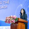 Bộ trưởng Bộ Y tế Đào Hồng Lan phát biểu tại buổi Lễ. (Ảnh: PV/Vietnam+)