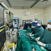 Các bác sĩ Bệnh viện Bạch Mai điều trị thành công cho bệnh nhân tim bằng phương pháp triệt đốt rung nhĩ. (Ảnh: Minh Quyết/TTXVN) 