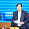 Thứ trưởng Bộ Kế hoạch và Đầu tư Trần Duy Đông phát biểu tại họp báo thông tin về Hội nghị triển khai Chương trình hành động của Chính phủ thực hiện Nghị quyết số 26-NQ/TW, ngày 1/2. (Ảnh: Tuấn Anh/TTXVN)