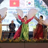 Đêm giao lưu văn hóa nghệ thuật Việt Nam-Hàn Quốc tại Đà Lạt, ngày 28/12/2023. (Ảnh: Quốc Hùng/TTXVN)