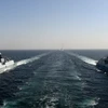 Các tàu chiến của Hải quân Pakistan trong một cuộc tập trận đa quốc gia tại Biển Arab năm 2023. (Nguồn: Arab News)