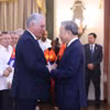 Tổng Bí thư, Chủ tịch nước Tô Lâm và Bí thư thứ nhất Đảng Cộng sản Cuba, Chủ tịch Cuba Miguel Diaz Canel Bermudez tại buổi gặp gỡ đại biểu hữu nghị nhân dân và thế hệ trẻ Cuba. (Ảnh: Lâm Khánh/TTXVN)