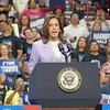 Phó Tổng thống Mỹ Kamala Harris phát biểu trong cuộc vận động tranh cử ở Las Vegas, bang Nevada ngày 10/8/2024. (Ảnh: Kyodo/TTXVN)