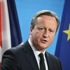 Ngoại trưởng Anh David Cameron phát biểu trong cuộc họp báo ở Berlin (Đức) ngày 7/3/2024. (Ảnh: AFP/TTXVN)