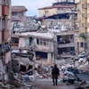 Các tòa nhà bị phá hủy sau động đất tại Hatay (Thổ Nhĩ Kỳ), ngày 12/2/2023. (Ảnh: AFP/TTXVN)