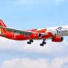 Kết quả tài chính sau kiểm toán cho thấy Vietjet đạt lợi nhuận vận tải hàng không tích cực trong năm ngoái. (Ảnh: TL/Vietnam+)