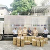 Đối tượng và tang vật bị lực lượng chức năng bắt giữ, xử lý. (Nguồn: Báo Quảng Ninh)
