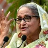 Bà Sheikh Hasina phát biểu với báo giới tại Dhaka hồi đầu năm nay. (Ảnh: Getty Images/TTXVN)