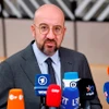 Chủ tịch Hội đồng châu Âu Charles Michel trong cuộc họp báo tại Hội nghị Thượng đỉnh Liên minh châu Âu ở Brussels (Bỉ) ngày 27/10/2023. (Ảnh: AFP/TTXVN)