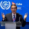 Bộ trưởng Ngoại giao Cuba Bruno Rodríguez phát biểu tại cuộc họp báo ở La Habana hồi tháng Chín năm ngoái. (Ảnh: AFP/TTXVN)