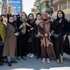Phụ nữ Afghanistan biểu tình đòi các quyền lợi tại Thủ đô Kabul, ngày 8/3 năm ngoái. (Ảnh: AFP/TTXVN)