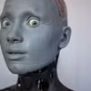 Robot AI "Ameca" được giới thiệu tại gian hàng của công ty Engineered Arts, trong khuôn khổ Hội nghị Thượng đỉnh Toàn cầu về AI của Liên minh Viễn thông Quốc tế (ITU) ở Geneva (Thụy Sĩ), ngày 5/7/2023. (Ảnh: AFP/TTXVN)
