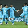 Các cầu thủ Thép Xanh Nam Định có được ba điểm trọn vẹn sau chiến thắng trước Hải Phòng. (Nguồn: Thép Xanh Nam Định FC)