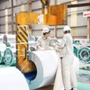 Sản xuất thép của các doanh nghiệp trong nước. (Ảnh chỉ mang tính minh họa. Nguồn: PV/Vietnam+)