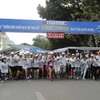 Giải chạy hưởng ứng Chiến dịch Giờ Trái đất năm 2023. (Ảnh: TTXVN)