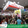 Sự kiện có quy mô lên tới 350 gian hàng, quy tụ 300 doanh nghiệp đến từ 8 quốc gia và vùng lãnh thổ. (Ảnh: Đức Duy/Vietnam+)