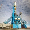 Tên lửa Soyuz-2.1b trên bệ phóng của Sân bay vũ trụ Vostochny. (Nguồn: Roscosmos)