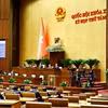 Quốc hội biểu quyết thông qua Luật Địa chất và Khoáng sản. (Ảnh: Doãn Tấn/TTXVN)