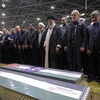 Lãnh tụ tối cao Iran Ayatollah Seyyed Ali Khamenei ngày 1/8 đã tham dự lễ tang thủ lĩnh chính trị Hamas Ismail Haniyeh.