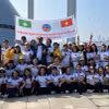 Đại diện Hiệp hội người Việt Nam ở nước ngoài tại Macau tham gia chương trình "Đi bộ Vạn bước." (Ảnh: TTXVN phát)