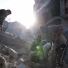Cảnh đổ nát sau vụ oanh kích của Israel xuống trại tị nạn Maghazi, miền Trung Gaza. (Ảnh: THX/TTXVN)