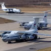 Máy bay IL-76 cất cánh từ sân bay quân sự Chkalovsky ở ngoại ô Moskva, Nga. (Ảnh: AFP/TTXVN) 