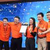Khoảnh khắc Ban Lãnh đạo FPT Software, công ty thành viên phụ trách lĩnh vực dịch vụ CNTT cho thị trường nước ngoài của FPT đón chào cột mốc 1 tỷ USD doanh thu. (Ảnh: FPT)