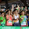 Rạng sáng ngày 8/10, VPBank Hanoi International Marathon 2023 - sự kiện thể thao quốc tế thường niên chính thức của thành phố Hà Nội đã chính thức khởi tranh với sự tham gia của gần 11.000 vận động viên. (Ảnh: Minh Sơn/Vietnam+)