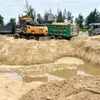 Một vụ khai thác cát vi phạm pháp luật (Ảnh minh họa: TTXVN)