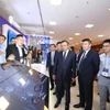 Với thông điệp “Định hình tương lai” gian trưng bày của VNPT tại Vietnam - Asia Smart City Summit 2023 đã giới thiệu về hệ sinh thái số của VNPT với nhiều giải pháp đã và đang được ứng dụng trong thực tế. (Ảnh: PV/Vietnam+)