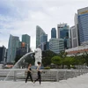 Công viên Merlion ở Singapore, ngày 11/8/2021. (Ảnh: THX/TTXVN)